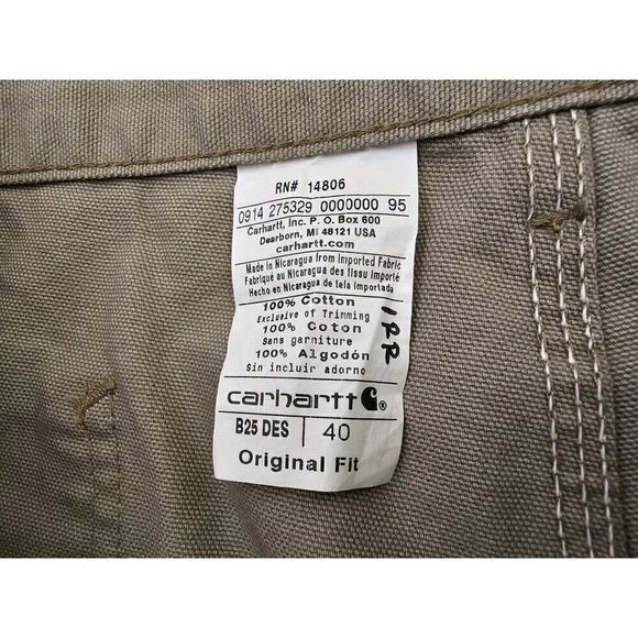 Carhartt Carpenter Shorts 40 Tan  B25 DES - Picture 7 of 11